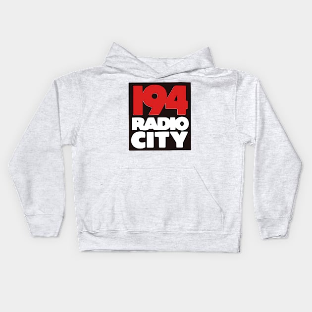 194 Radio City - 70s Liverpool Kids Hoodie by DrumRollDesigns